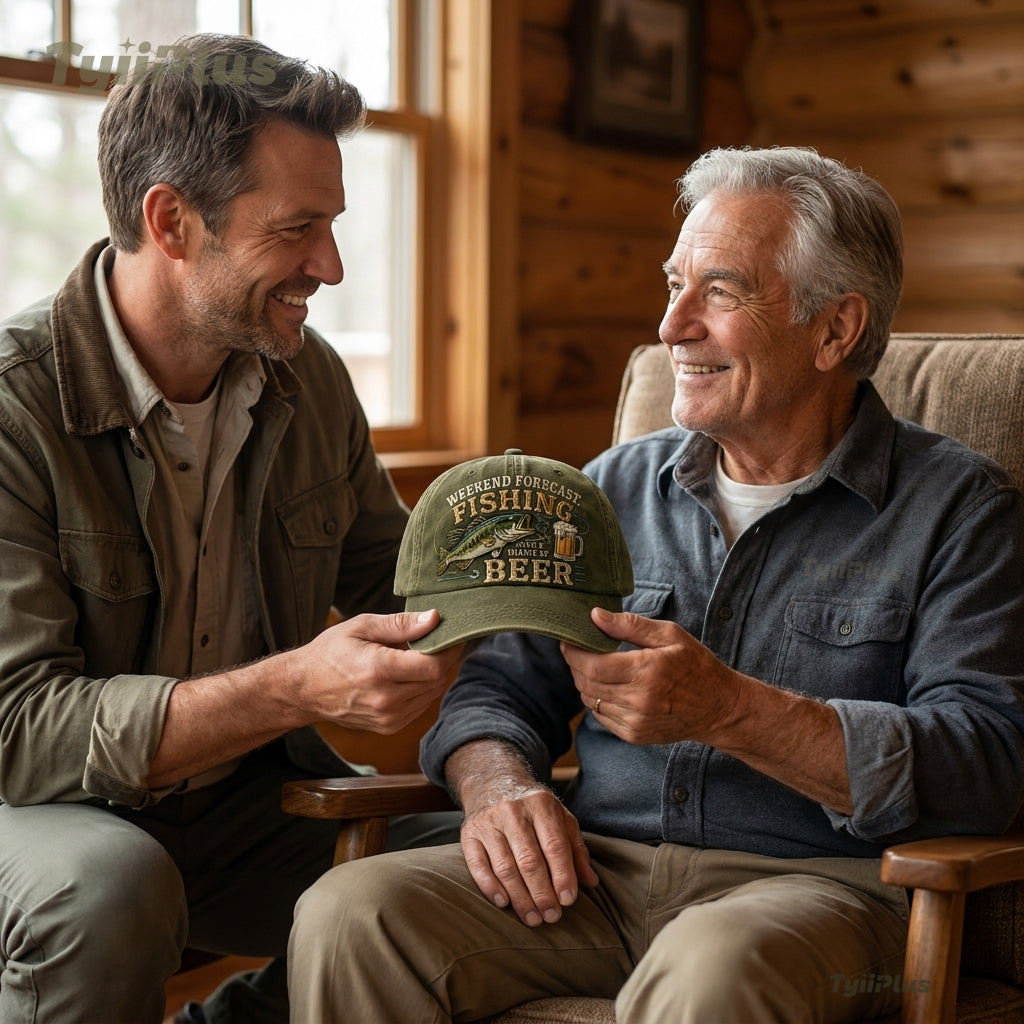 Wochenendprognose: Angeln mit hoher Bierwahrscheinlichkeit – Vintage Dad Cap für Angler