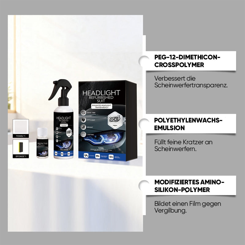 Premium 3-Stufen-Keramik-Scheinwerfer-Restaurierungsset