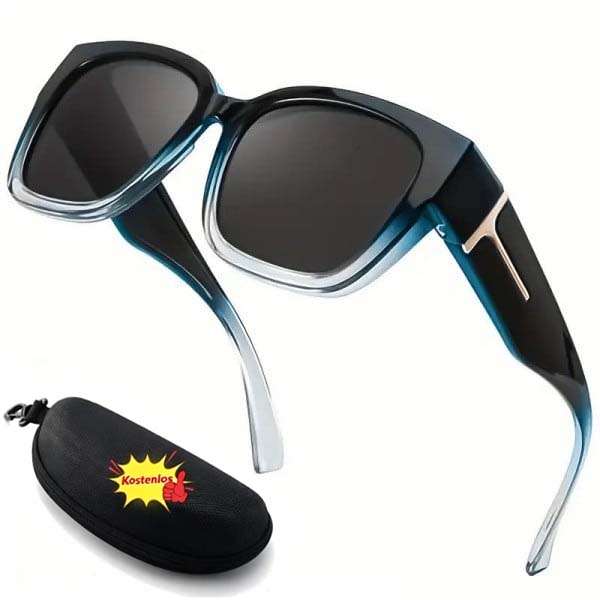 🕶️ Polarisierte Überbrille für Damen – UV400-Schutz, floral gerahmte Überbrille mit Korrektionsgläsern
