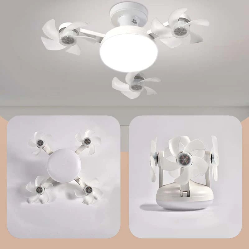 🌀E27-Fassung Deckenventilator mit Leuchte – 2-in-1 LED-Leuchte & leiser Ventilator mit Fernbedienung