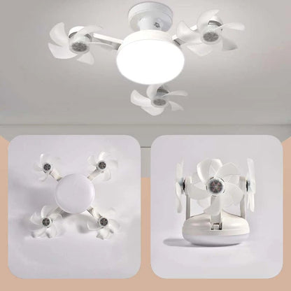 🌀E27-Fassung Deckenventilator mit Leuchte – 2-in-1 LED-Leuchte & leiser Ventilator mit Fernbedienung