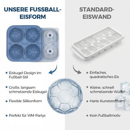 Silikon-Eiswürfelform in Fußballform