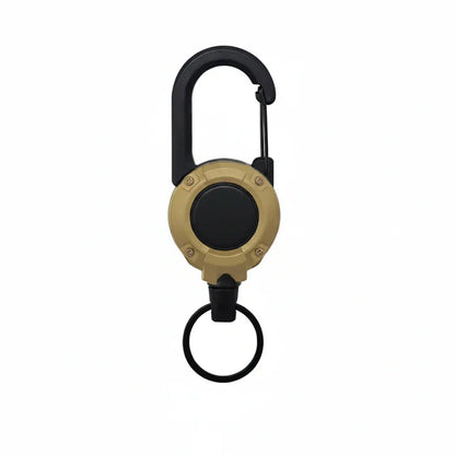 Heavy-Duty Retractable Carabiner Keychain - 25" Steel Wire Rope, 100,000 Pull Cycles