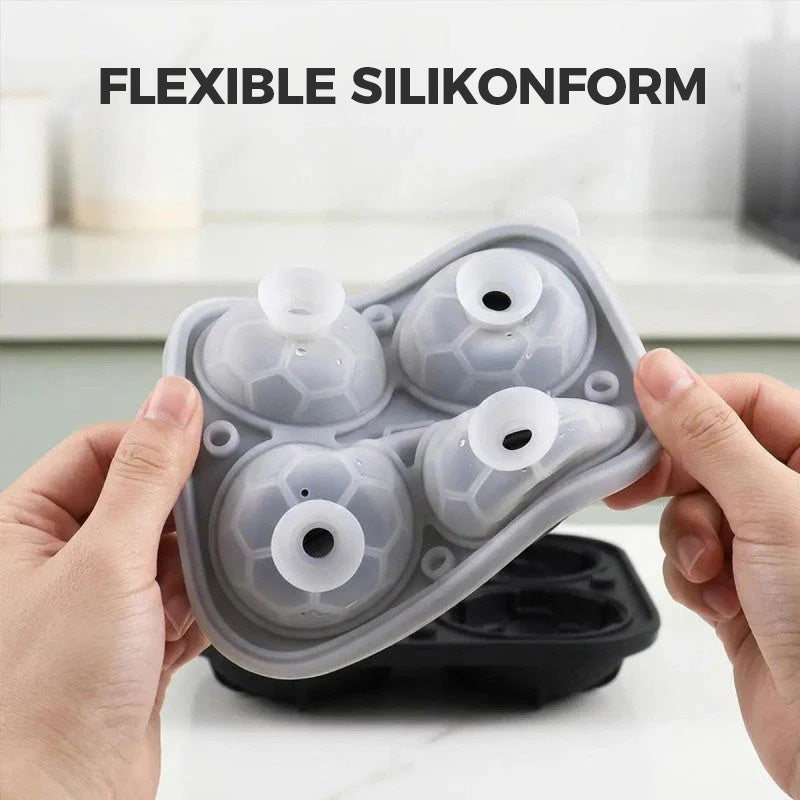 Silikon-Eiswürfelform in Fußballform