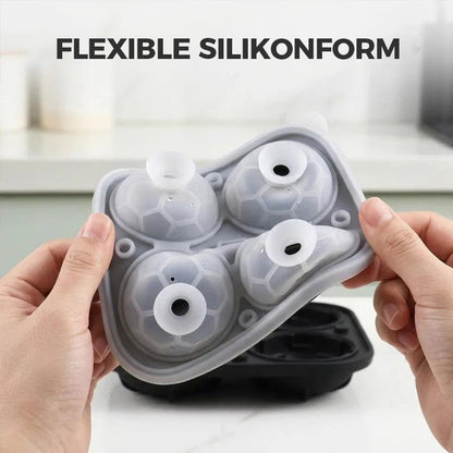Silikon-Eiswürfelform in Fußballform