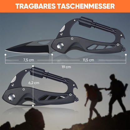 Multifunktions-Karabinerwerkzeug – Kompakter EDC-Schlüsselanhänger mit Messer & Schraubendreher