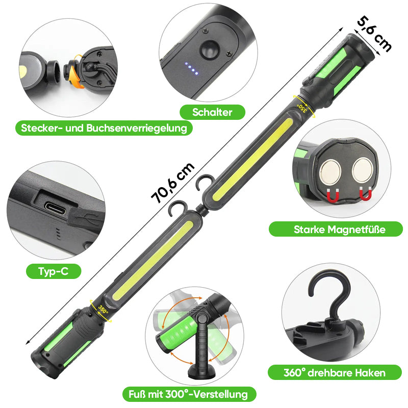 TYIIPLUS™ 2400LM Wiederaufladbare LED-Arbeitsleuchte