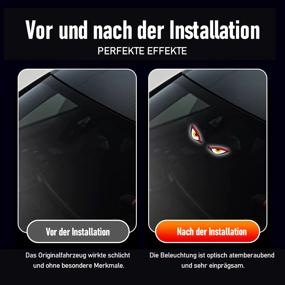 Solarenergie-Dämonenauge-LED-Autofensterleuchte