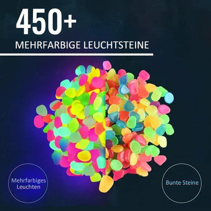 Leuchtende Gartensteine im Dunkeln