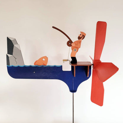 🎣 Angler Windspiel Gartendeko