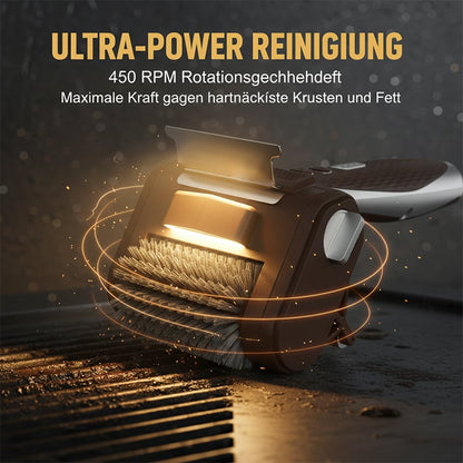 LED-Illuminated Electric Grill Brush