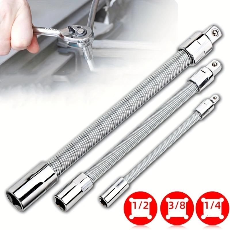 TYIIPLUS™ Flexibles Steckschlüssel-Verlängerungsset – Biegsame Ratschenschlüsselverlängerungen für enge Stellen, Kfz-Reparaturset aus CR-V-Stahl