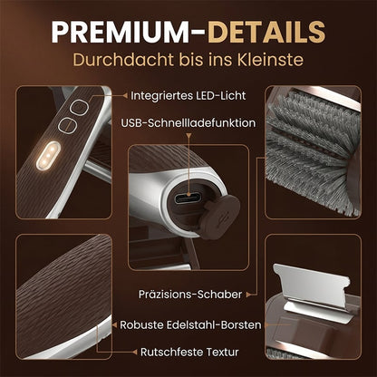 LED-Illuminated Electric Grill Brush