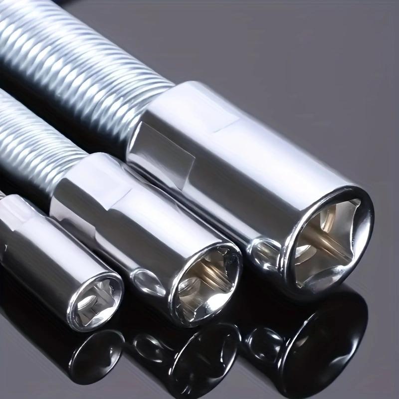 TYIIPLUS™ Flexibles Steckschlüssel-Verlängerungsset – Biegsame Ratschenschlüsselverlängerungen für enge Stellen, Kfz-Reparaturset aus CR-V-Stahl