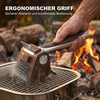 LED-Illuminated Electric Grill Brush