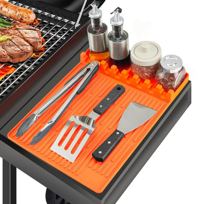 TYIIPLUS™ Silikon-Grillmatte für die Grill-Ablage – Hitzebeständiger BBQ-Werkzeug-Organizer