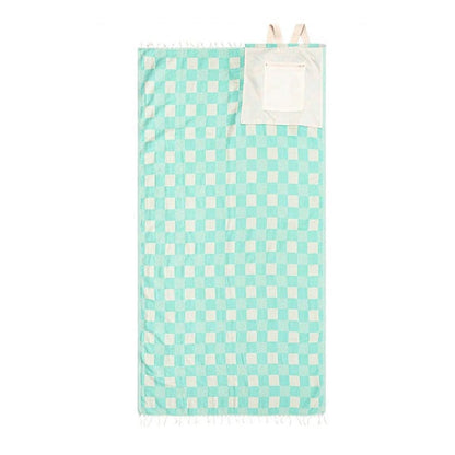 2-in-1 wandelbares Strandtuch mit Tasche