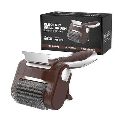 LED-Illuminated Electric Grill Brush