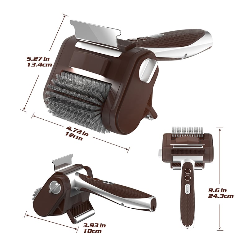 LED-Illuminated Electric Grill Brush