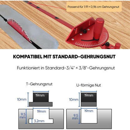 Präzisions-Gehrungslehre für Tischkreissäge