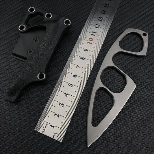 TyiiPlus Taktisches EDC-Messer mit Mehrzweckscheide & Gürtelclip