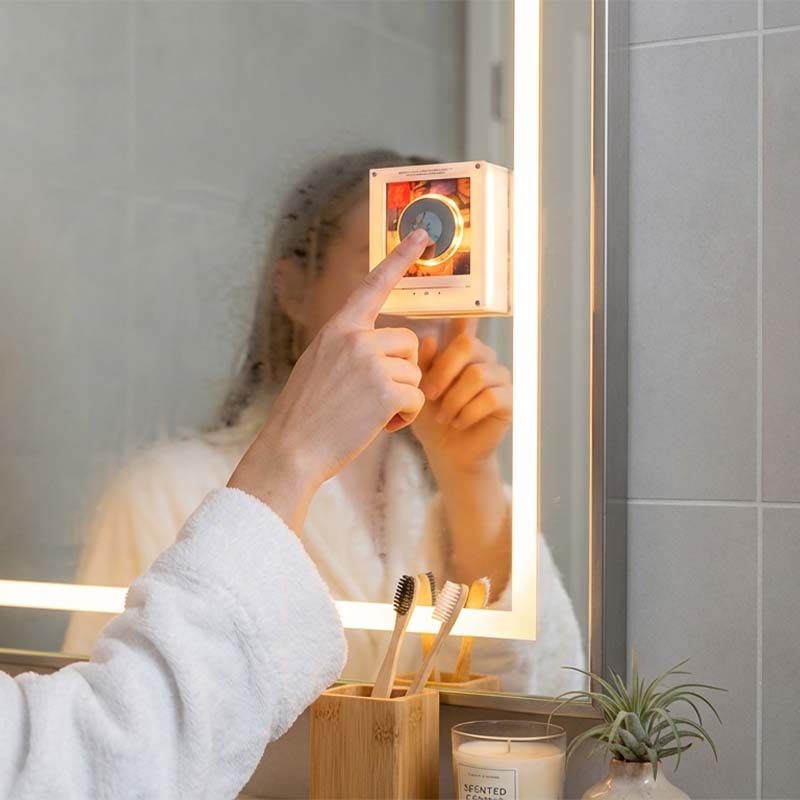 Magnetischer NFC-Musikplayer mit Nachtlicht – Intelligenter Mini-Schallplattenspieler aus Acryl mit automatischer Wiedergabe, Umgebungsbeleuchtung & benutzerdefinierten Titeln