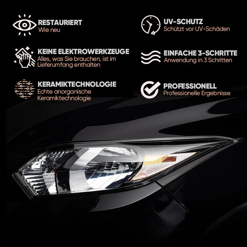 Premium 3-Stufen-Keramik-Scheinwerfer-Restaurierungsset