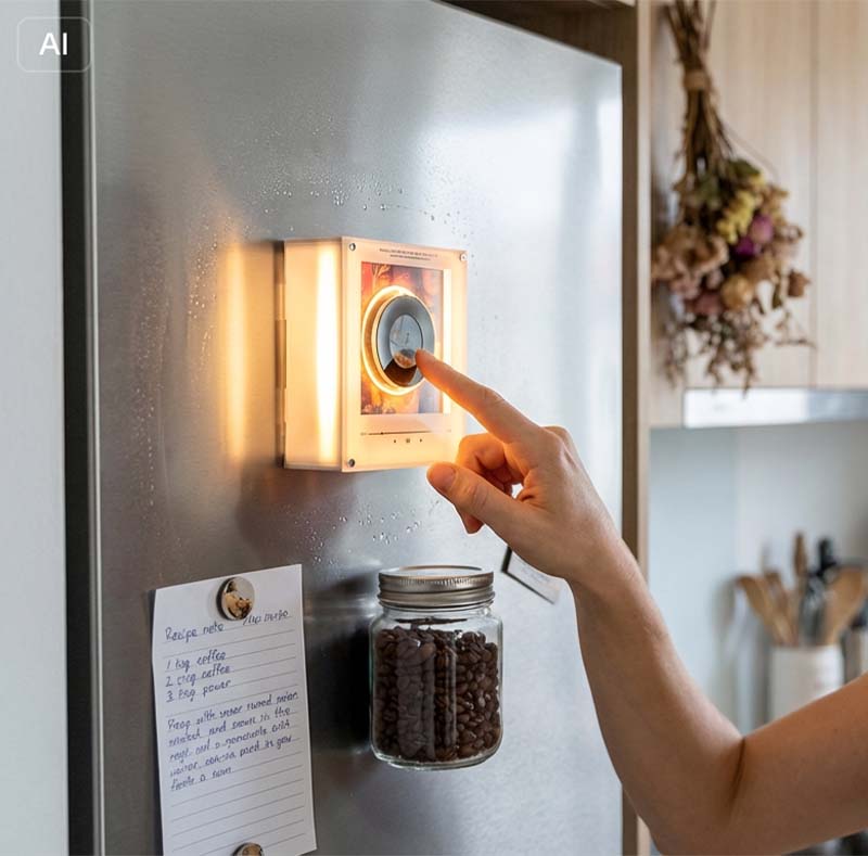 Magnetischer NFC-Musikplayer mit Nachtlicht – Intelligenter Mini-Schallplattenspieler aus Acryl mit automatischer Wiedergabe, Umgebungsbeleuchtung & benutzerdefinierten Titeln