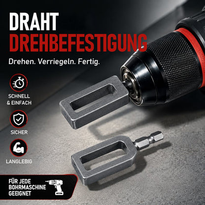 🧰Stahldraht-Verdrillwerkzeug für Bohrmaschinen – Schnellspann- & automatischer Draht-Kürzungsaufsatz