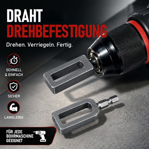 🧰Stahldraht-Verdrillwerkzeug für Bohrmaschinen – Schnellspann- & automatischer Draht-Kürzungsaufsatz