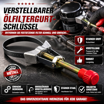 Neuer verstellbarer Ölfilter-Entfernungsschlüssel für Pkw, Ölfilterschlüssel