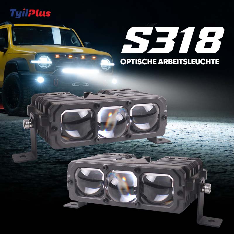 TyiiPlus 75W LED-Fahrscheinwerfer – Superheller Wasserdichter 5500K-Autoscheinwerfer