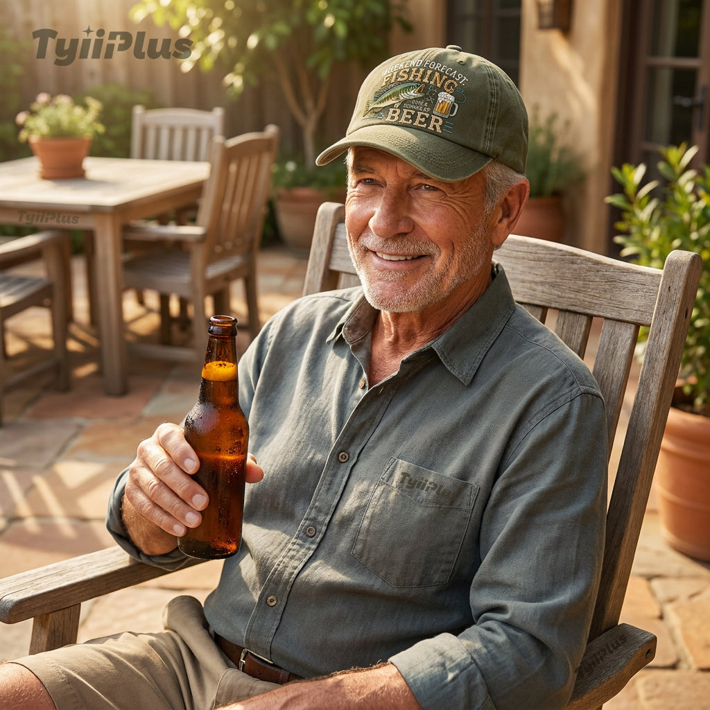 Wochenendprognose: Angeln mit hoher Bierwahrscheinlichkeit – Vintage Dad Cap für Angler