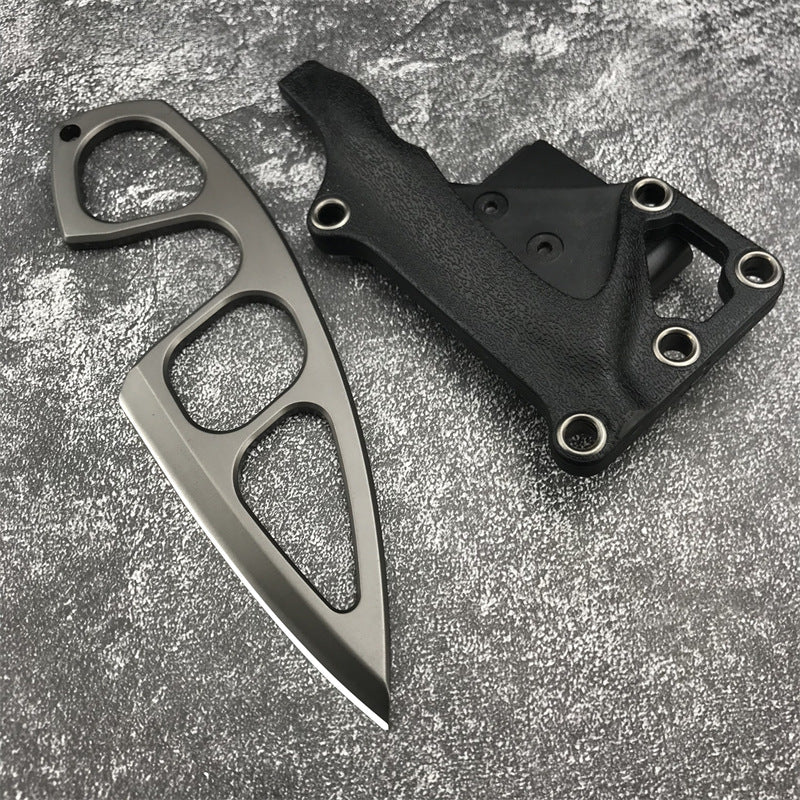 TyiiPlus Taktisches EDC-Messer mit Mehrzweckscheide & Gürtelclip