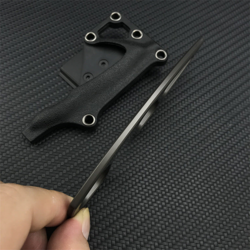 TyiiPlus Taktisches EDC-Messer mit Mehrzweckscheide & Gürtelclip