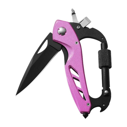 Multifunktions-Karabinerwerkzeug – Kompakter EDC-Schlüsselanhänger mit Messer & Schraubendreher