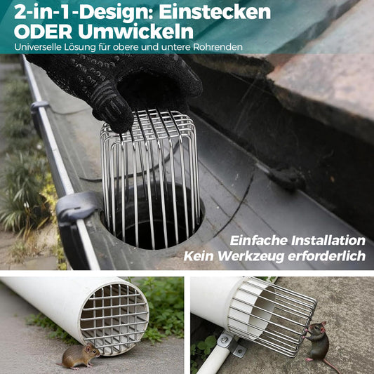 Dachrinnenschutz aus Edelstahl 304 für Rohre & Lüftungsöffnungen