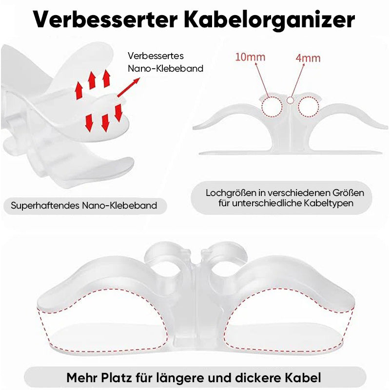 6er-Pack verbesserte Kabelorganisatoren für Haushaltsgeräte