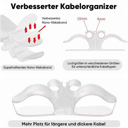 6er-Pack verbesserte Kabelorganisatoren für Haushaltsgeräte