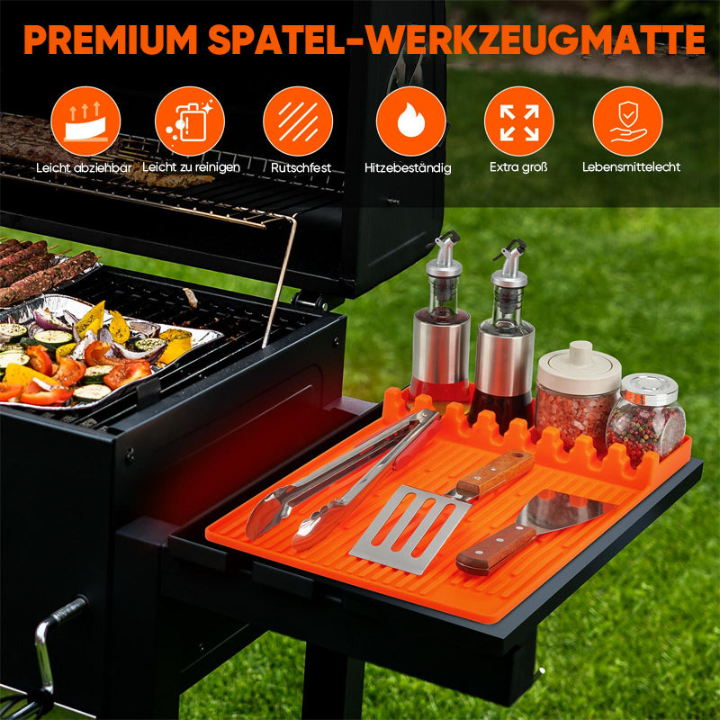 TYIIPLUS™ Silikon-Grillmatte für die Grill-Ablage – Hitzebeständiger BBQ-Werkzeug-Organizer