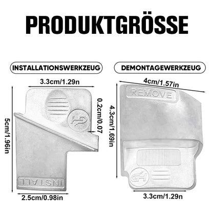 2-teiliges Werkzeugset zum Entfernen & Anbringen von Stretchriemen