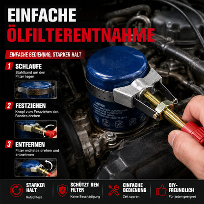 Neuer verstellbarer Ölfilter-Entfernungsschlüssel für Pkw, Ölfilterschlüssel