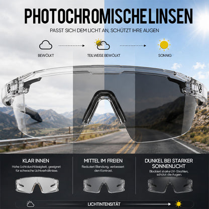 ☀️ UV400 Photochrome Polarisierte Schutzbrille – 🥇 Stoßfeste Schutzbrille für Outdoor-Sport und Arbeit