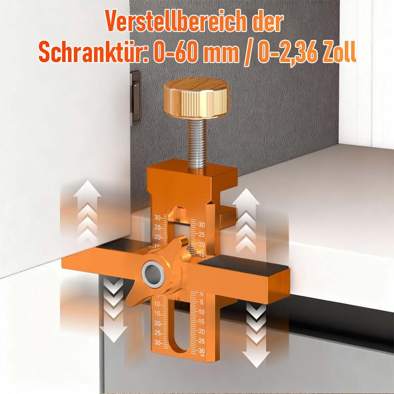 Multifunktionale Montagehilfe für Schranktüren