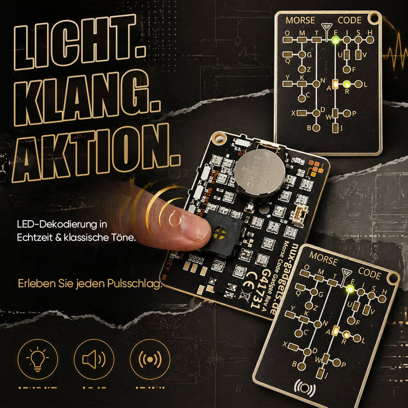 📟 Morsecode-Trainerkarte Pro (LED-Edition)