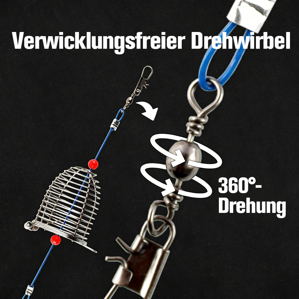 Tyiiplus™ Edelstahl-Angelköderkäfige-Futterspender – Langlebige Befestigung für Fischlockvorrichtungen