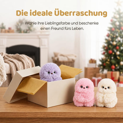 👀Niedlicher Schüchterner KI-Roboter-Taschenanhänger aus Plüsch👜 – Er kann singen, den Kopf drehen & sprechen lernen🤖