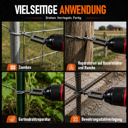 🧰Stahldraht-Verdrillwerkzeug für Bohrmaschinen – Schnellspann- & automatischer Draht-Kürzungsaufsatz