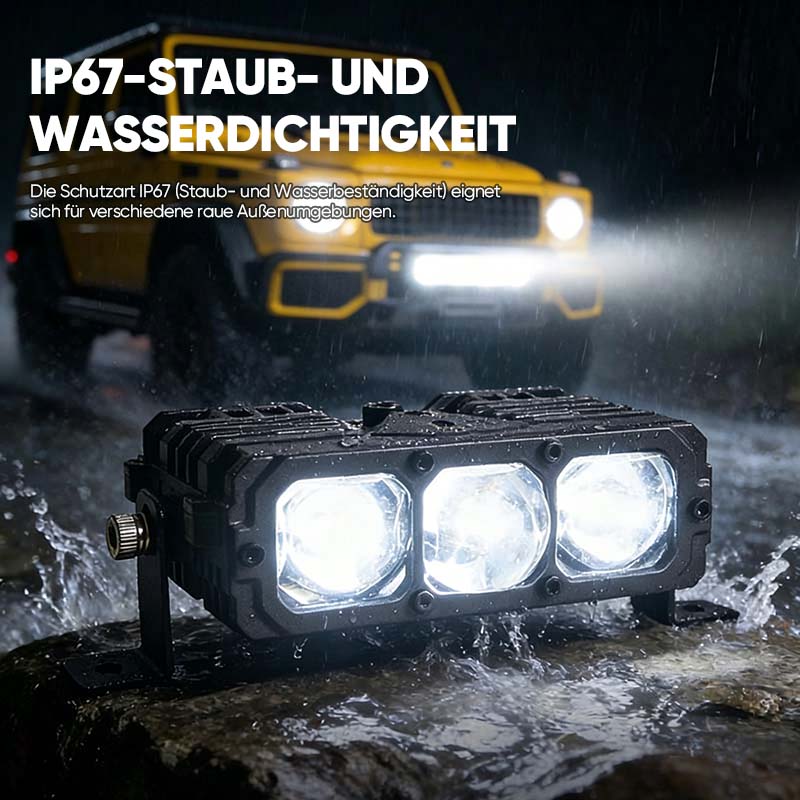 TyiiPlus 75W LED-Fahrscheinwerfer – Superheller Wasserdichter 5500K-Autoscheinwerfer