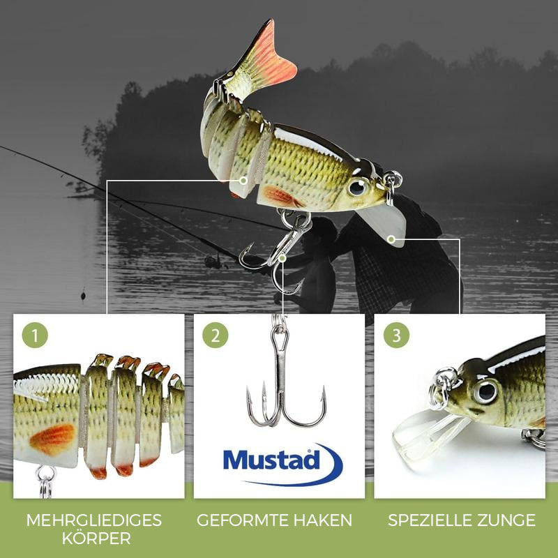 🎣 2" Lebensechte Angelköder – Geeignet für Süß- & Salzwasser